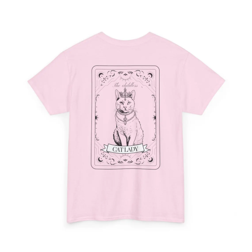 The childless Cat lady tarot card funny Shirt Cat lover gift silly meme Y2K T-Shirt gothic 90s feminism bestie single women divorce break up