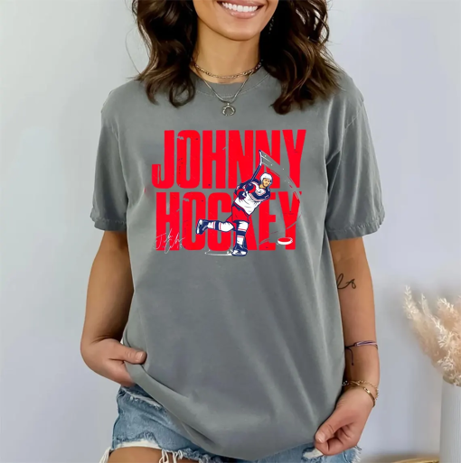 Comfort Colors Johnny Gaudreau Shirt Ice Hockey American Professional Hockey Championship Sport Merch