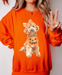 Halloween Golden Doodle Shirt, Halloween Women’s Clothing,…