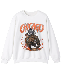 Chicago Football Sweatshirt, Graphic Vintage Skeleton Sweater,…