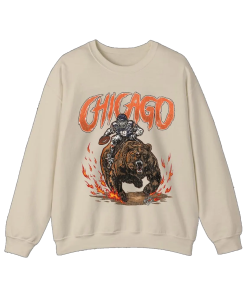 Chicago Football Sweatshirt, Graphic Vintage Skeleton Sweater,…