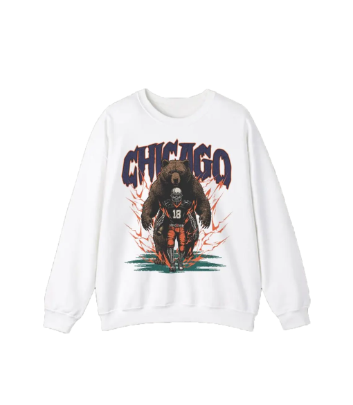 Chicago Football Sweatshirt – Graphic Crewnecks – Skeleton – Gift Shirt – Bootleg Shirt – Vintage – Skeleton Football Crewnecks – Bears