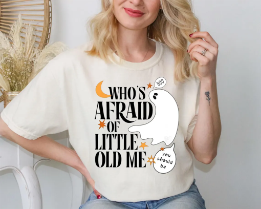 Whos Afraid of Little Told Me Shirt,Halloween Ghost Shirt,Spooky Season Ghost Sweater,Halloween Kids Gifts,Little Ghost Tee,Swiftie Fan Tee