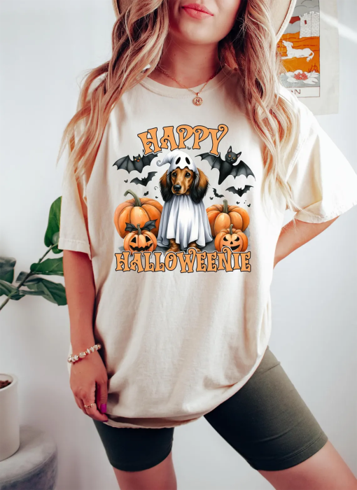 Dachshund Ghost Sweatshirt, Halloween Dog Shirt, Dachshund fall, Halloween Dachshund Shirt, Сute Ghost Dog Tshirt, Dachshund Halloween Shirt