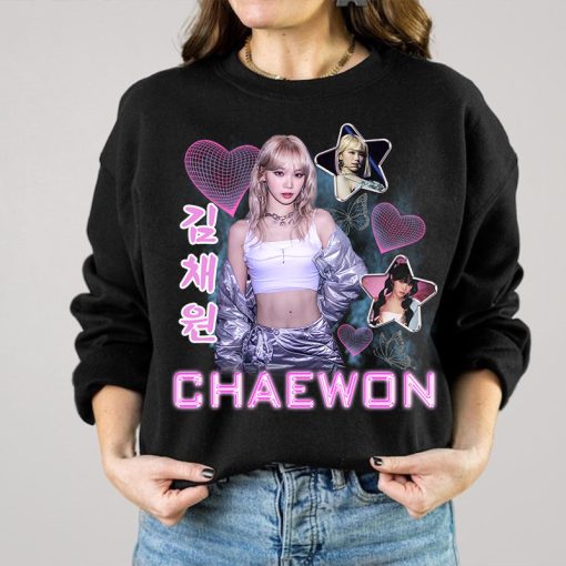 Vintage Chaewon Le Sserafim Sweatshirt, Le Sserafim Crazy 4th Mini Album K-Pop, Chaewon Vintage Retro Bootleg Shirt, Kpop Merch Tee.