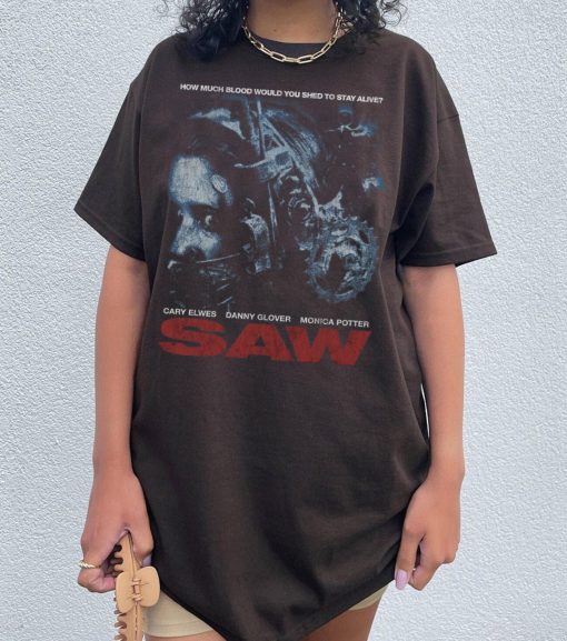 Saw, Jigsaw, Horror RETRO shirt, Jigsaw HORROR movies shirt