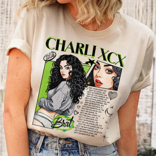 Charli XCX 360 Comfort Colors Shirt | Brat Tour Merch | Charli Xcx Tour Merch | Party Girl Music T-Shirt | PowerPop Girls T-Shirt