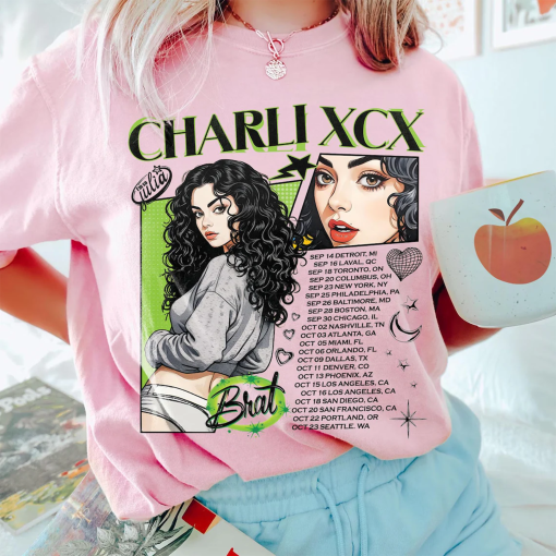 Charli XCX 360 Comfort Colors Shirt | Brat Tour Merch | Charli Xcx Tour Merch | Party Girl Music T-Shirt | PowerPop Girls T-Shirt