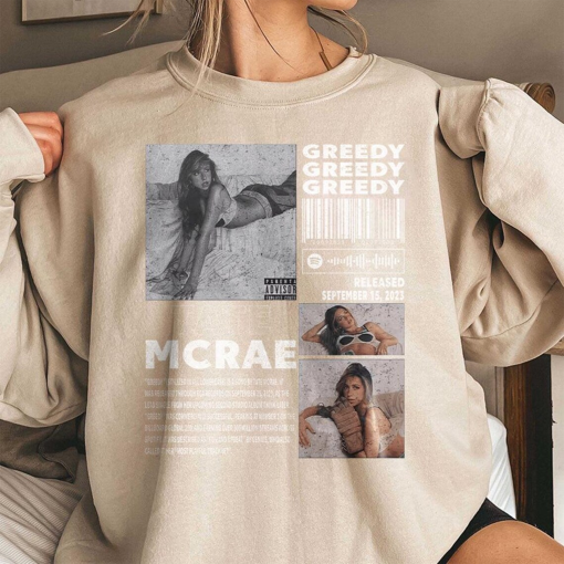 Retro Tate Mcrae Greedy Album Shirt, Tate Mcrae 2024 Tour T-Shirt, Tate Mcrae Uh Oh Sweatshirt, Tate Mcrae Fan Merch, Gift For Her