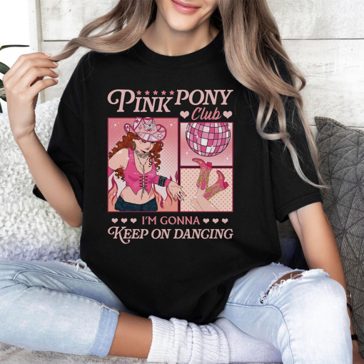 Chappell Roan Shirt, Pink Pony Club Shirt, Midwest Princess Tour, Sapphic Lesbian Pride Music Shirt, Keep On Dancing, WLW Pride Music Tee