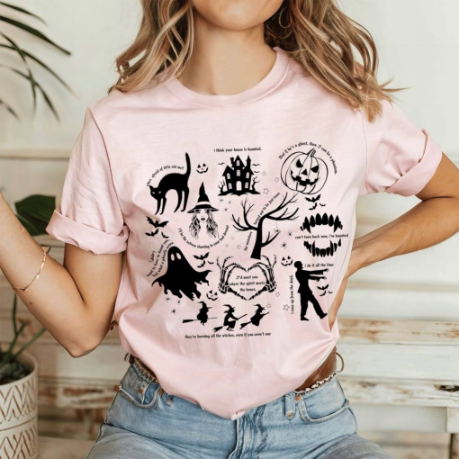 Spooky Swiftie Halloween Comfort Colors T-Shirt | Halloween Symbols & Lyrics | Unisex Comfort Colors Shirt for Taylor Swift Fans