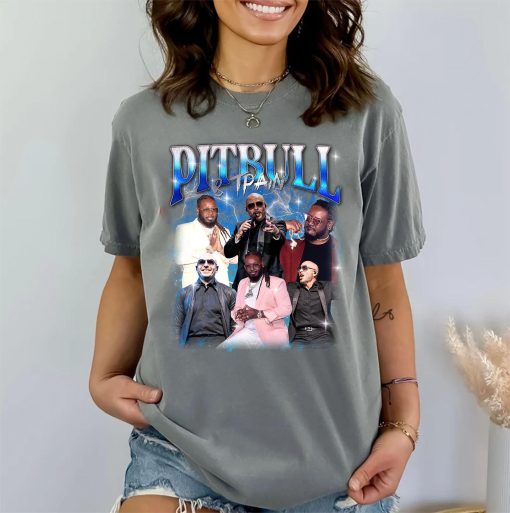 Limited Pitbull and Tpain Vintage Comfort Colors Shirt, Gift For Woman and Man Unisex T-Shirt