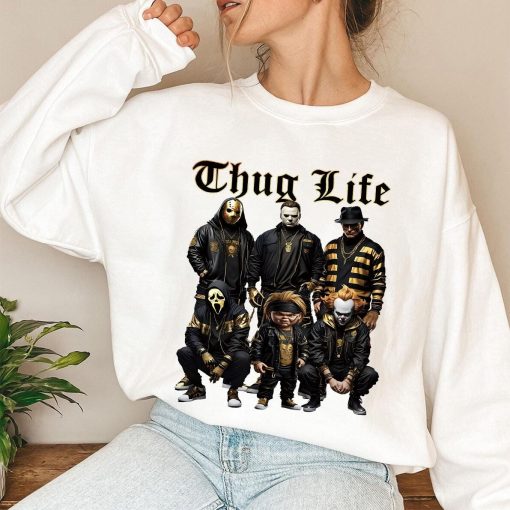 Thug Life Horror Movie Shirt, Movie Killer Shirt,Scary Halloween Sweatshirt, Modern Horror Friend Tee, Retro Halloween Shirt