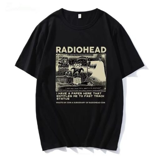 RadioHead unisex t-shirt drip rock opium vintage tees