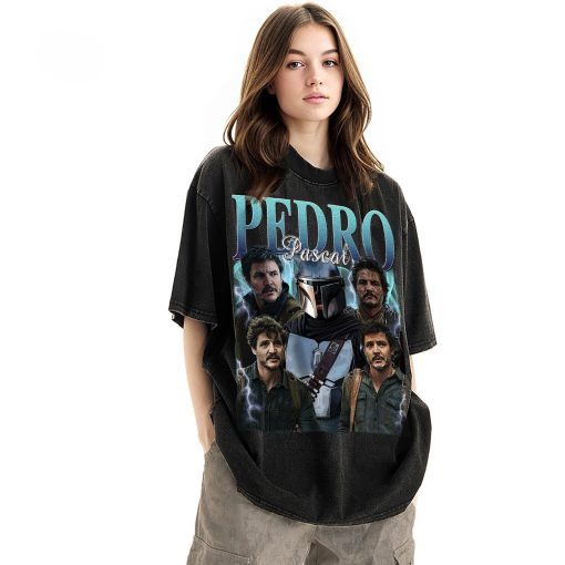 Limited Pedro Pascal Vintage Unisex Shirt, Actor Homage tee, 90s retro design graphic T-Shirt: Ideal Gift for Him and Her