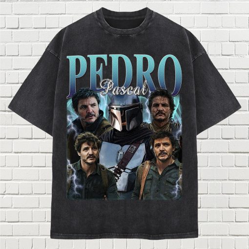 Limited Pedro Pascal Vintage Unisex Shirt, Actor Homage tee, 90s retro design graphic T-Shirt: Ideal Gift for Him and Her