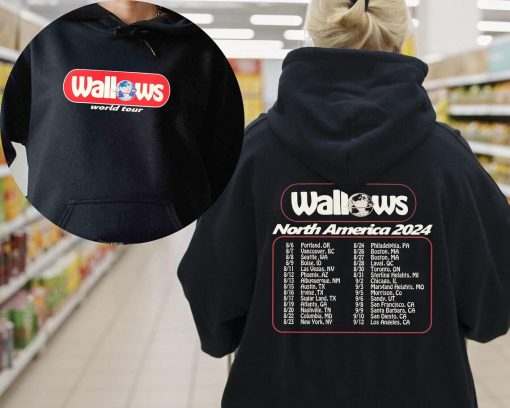 Wallows band merch, Wallows Model Tour 2024 Hoodie, Wallows Model Tour 2024 Shirt