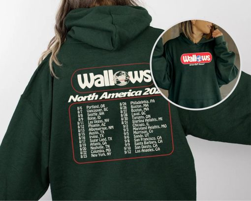 Wallows band merch, Wallows Model Tour 2024 Hoodie, Wallows Model Tour 2024 Shirt