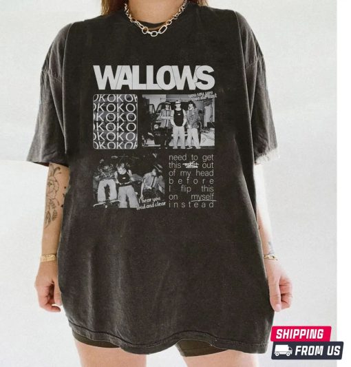 Retro Wallows Model Tour 2024 Shirt, Wallows Bad Dreams Album Aesthetic T-Shirt, Wallows Album Tee, Wallows Band Fan Gift, Gift For Him