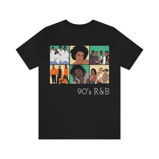 R&B T Shirt Unisex 90s Tee For Music Lovers With Fave RnB Artists Jodeci T-Shirt TLC Xscape Maxwell Boyz II Men Lauryn Hill Throwback