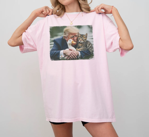 Trump 2024 Duck Kitten Shirt, Cat Lady Springfield OH Shirt, Felon 2024 Unisex Vintage Style, Trump Shirt Comfort Colors Unisex Shirt