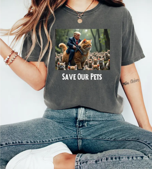 Trump Save Our Pets Shirt, Save our Cats Shirt, Trump Debate Shirt, Trump and Kamala Debate Shirt, Trump Fight Shirt, Support Trump Shirt