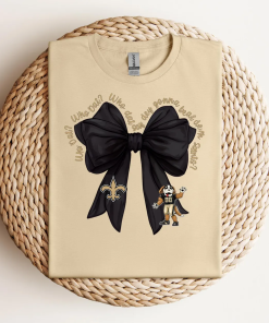 Saints Coquette T-shirt | Black and Gold|…