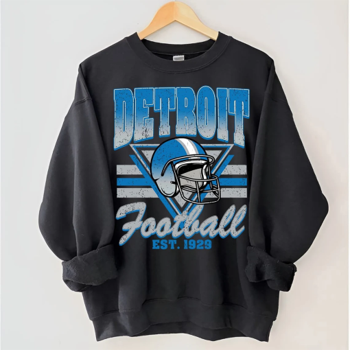 Detroit Football Vintage Sweatshirt T-Shirt, Detroit fan Football Tee, Detroit Football Shirt, Detroit Lon Sweater, Sunday Football gift