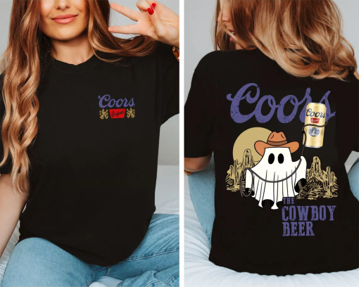 Coors Light Ghost Halloween Shirt, Cowboys Ghost Halloween Shirt, Fall Season Shirt, Coors Beers Shirt, Funny Western Halloween Shirt