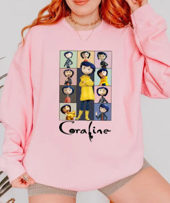 Coraline Cartoon Halloween Sweatshirt, Vintage Coraline T-shirt,…