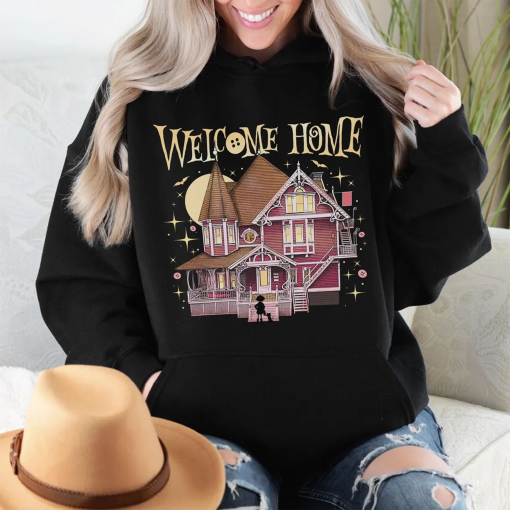 Coraline Spooky Movie Sweatshirt, Welcome Home Halloween Movie T Shirt, Horror Cartoon Shirt, Halloween Hoodie For Friend