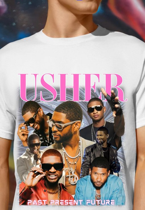 Usher Concert Tshirt Past Present Future unisex