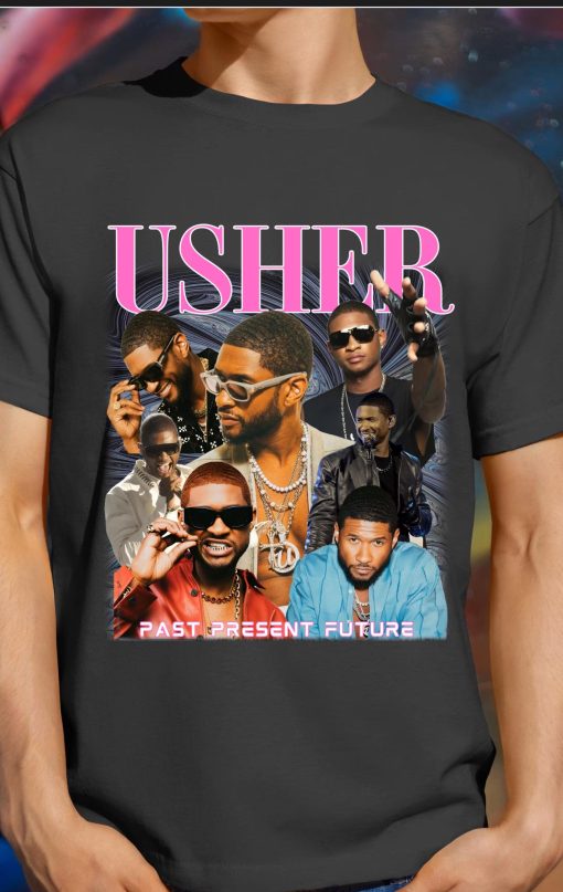 Usher Concert Tshirt Past Present Future unisex