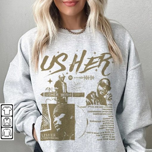 Usher Album Confessions Yeah! 90s Rap Music Shirt, Bootleg Rapper Album Vintage Y2K Sweatshirt, Vintage Usher 90s Shirt