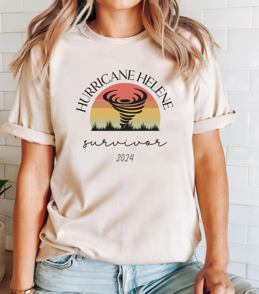 Hurricane Helene Shirt Hurricane Survivor Tee Storm T-Shirt I Survived Hurricane Helene Shirt Florida Hurricane Shirt