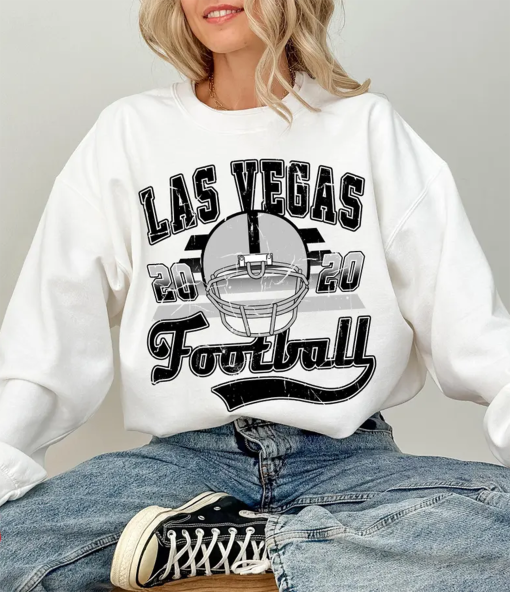 Las Vegas Football Crewneck Sweatshirt / T-Shirt, Vintage Raider Sweatshirt, Las Vegas Game Day, Raider Gifts