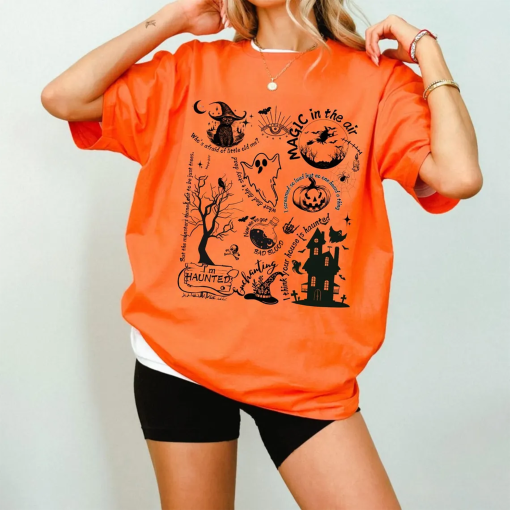 Halloween Songs Shirt, Halloween Lyrics Youth Shirt, Spooky Season Tee, Ghost Haunt T-Shirt, Fall Season Tee, Spooky Swifties Shirt