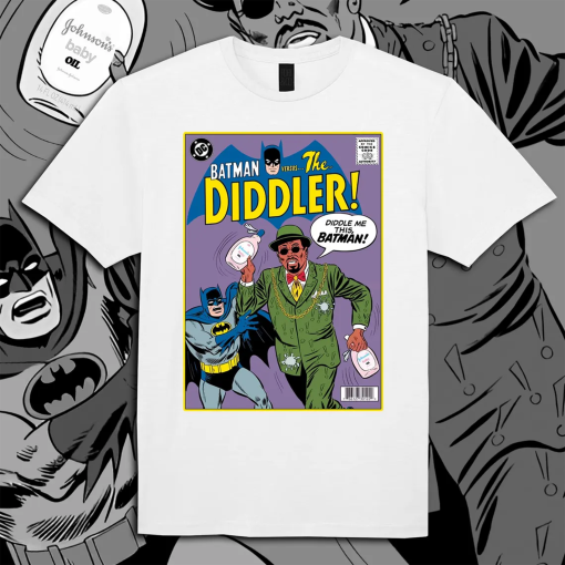 The DIDDLER Puff Daddy Batman Spoof Parody T-Shirt DC Comics Funny Gift Viral Tee