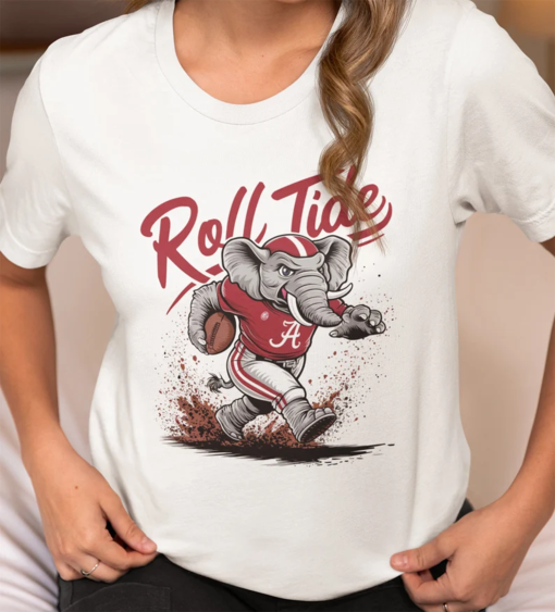 Bella+Canvas 3001 “Roll Tide” Alabama Football Elephant Unisex T-Shirt