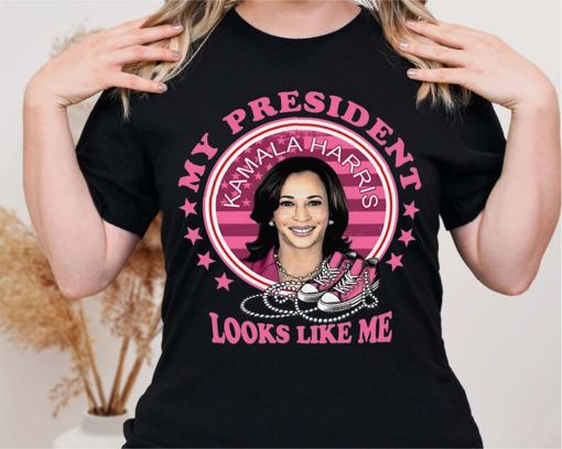 My President Looks Like Me Shirt, Kamala Harris 2024 Shirt, Madam President Tee, Kamala Rally Shirt, Presidential Election 2024 Shirt