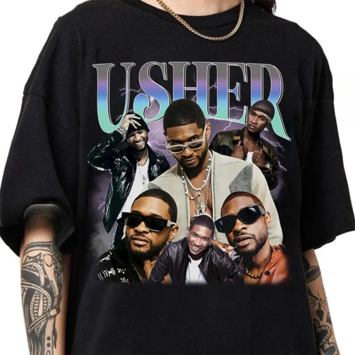 Usher Vintage T-Shirt, Usher world tour shirt Usher past present future world Tour shirt Usher t-shirt Usher fan merch Usher concert