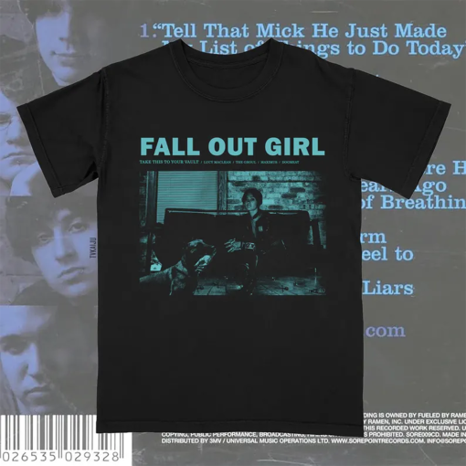 Fall Out Girl – Screen Printed parody Fall Out Boy Lucy Maclean punk emo shirt