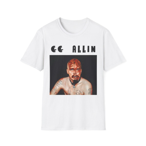 GG Allin shirt Unisex Softstyle T-Shirt, Ministry, Dead Kennedys, Black Flag, Misfits, Minor Threat, Stooges, Suicidal, L7, Void