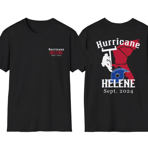 Storm T-Shirt Hurricane Helene, American Lineman Journeyman, Lineman Gift, Florida/Georgia/North and South Carolina Storm, 2024 Linework