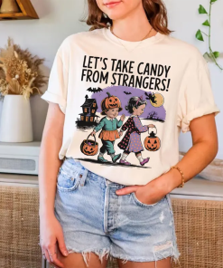 Let’s Take Candy from Strangers Retro T-Shirt,…