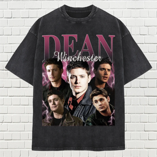 Limited Dean Winchester Vintage Unisex Shirt, Actor Homage tee, 90s retro design graphic T-Shirt: Ideal Gift for Him and Her