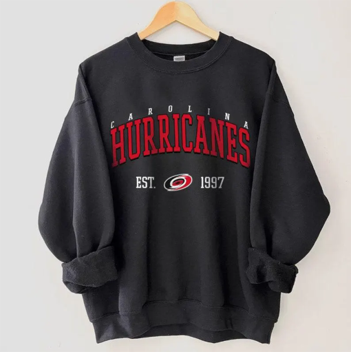 Carolina Hurricanes Crewneck, Vintage Style Carolina Hurricanes Sweatshirt, Carolina Sweatshirt, College Sweatshirt, Hockey Fan Gifts