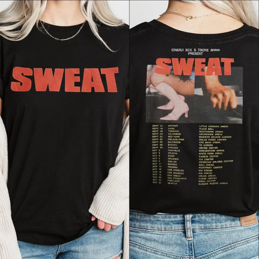 Sweat Tour Tshirt , Troye and Charli XCX Sweat Shirt, Brat, Talk Talk Remix, Concert Shirt Fan Gift