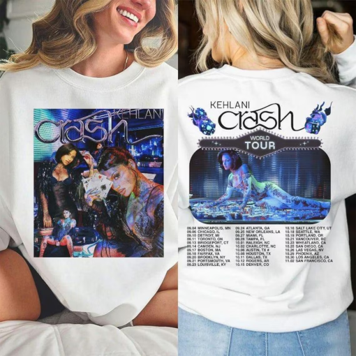 Kehlani Crash World Tour 2024 Shirt, Kehlani Crash 2024 Concert Gift For Fan 2 Side Unisex Shirt, Kehlani Concert Tshirt, Kehlani Tour