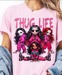 Thug Life Comadre Crew Halloween Pinky Shirt